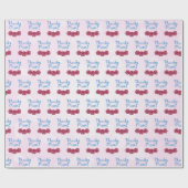 母感謝していの日にカーネーションの花を咲かせる母 ラッピングペーパー (フラット)