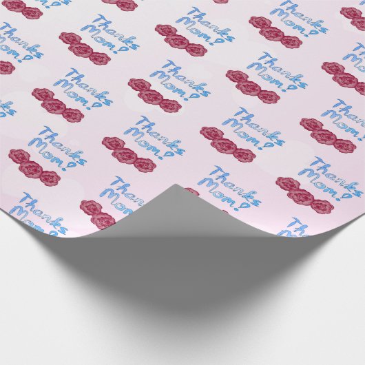 母感謝していの日にカーネーションの花を咲かせる母 ラッピングペーパー (角)