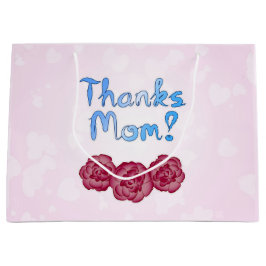 母感謝していの日にカーネーションの花を咲かせる母 ラージペーパーバッグ