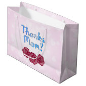 母感謝していの日にカーネーションの花を咲かせる母 ラージペーパーバッグ (正面アングル)