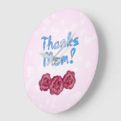 母感謝していの日にカーネーションの花を咲かせる母 ラージ壁時計 (傾斜)