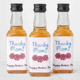 母感謝していの日にカーネーションの花を咲かせる母 リキュールボトルラベル