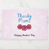 母感謝していの日にカーネーションの花を咲かせる母 リキュールボトルラベル (シングルラベル)