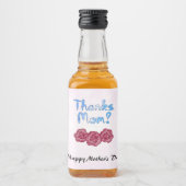 母感謝していの日にカーネーションの花を咲かせる母 リキュールボトルラベル (正面)