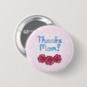 母感謝していの日にカーネーションの花を咲かせる母 缶バッジ (正面&裏面)