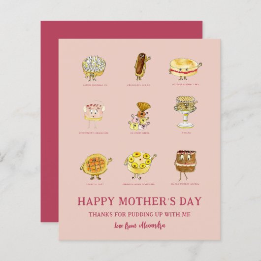 母感謝してい母の日おもしろいことわざ予算 (正面/裏面)