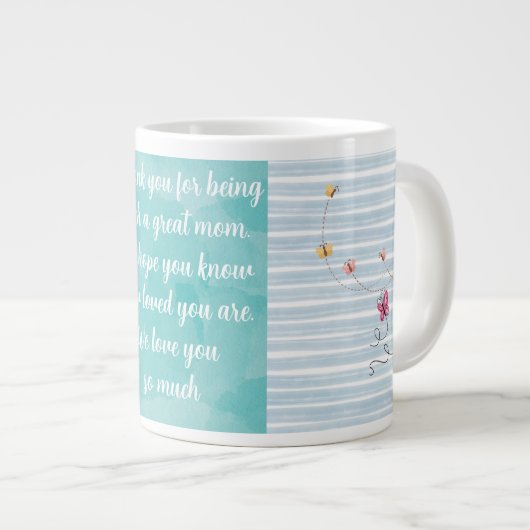 母感謝してい母、母の日、専門マグカップ ジャンボコーヒーマグカップ (正面右)