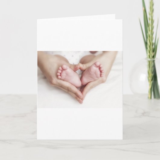 母手のベビーの足 カード (正面)