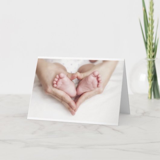 母手のベビーの足 カード (正面)