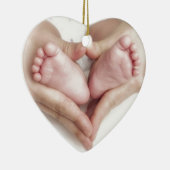 母手のベビーの足 セラミックオーナメント (右)