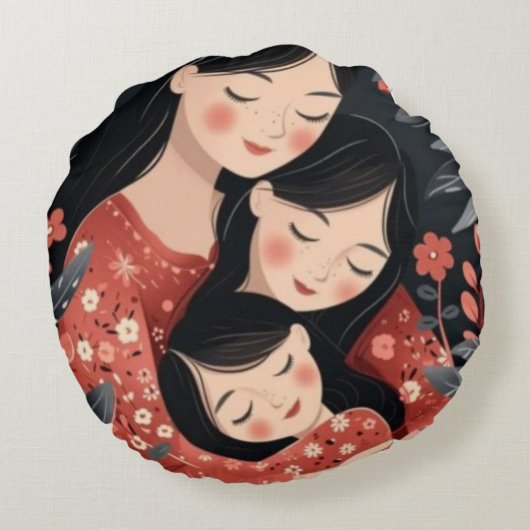 母抱擁 ラウンドクッション (裏面)