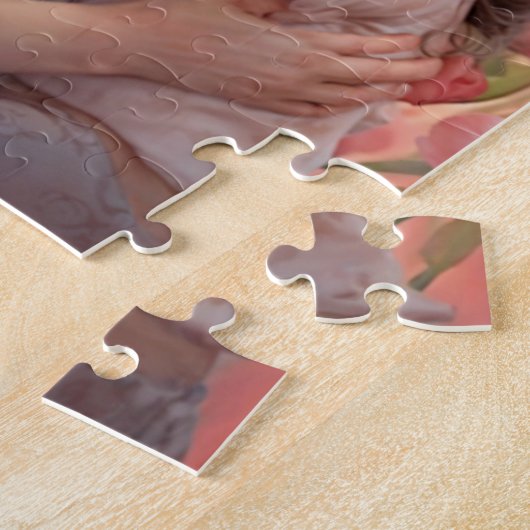 母抱擁 – 母と娘 ジグソーパズル (側面)