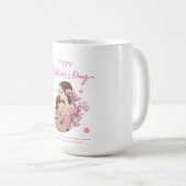 母抱擁 – Happy Mother's Day Art コーヒーマグカップ (正面右)