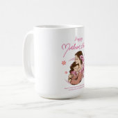 母抱擁 – Happy Mother's Day Art コーヒーマグカップ (正面左)