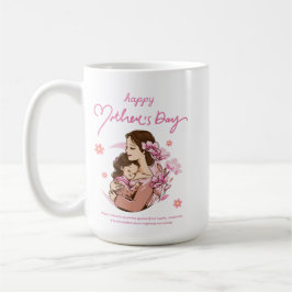 母抱擁 – Happy Mother's Day Art コーヒーマグカップ