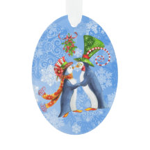 母指下パーソナライズされたのペンギンのカップル