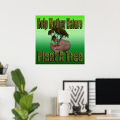 母救済自然が木のロゴを植え ポスター (ホームオフィス)