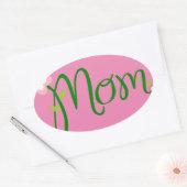 母文字花フォント母 楕円形シール (封筒)