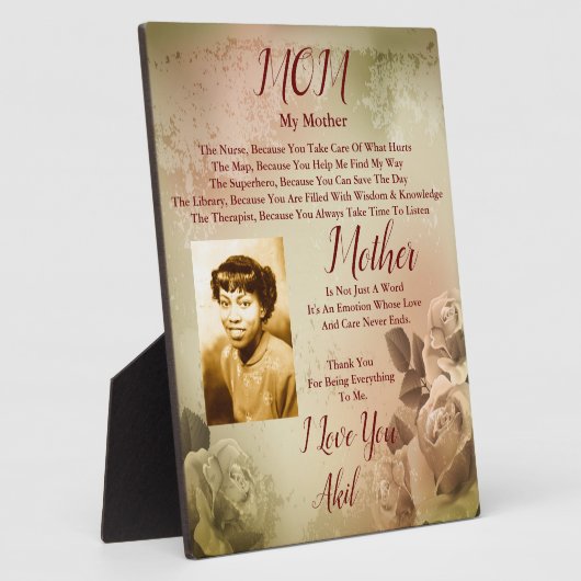 母斑に フォトプラーク (側面)