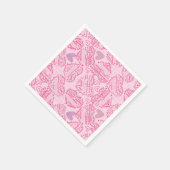 母日ハート01.ピンクピンクBG スタンダードカクテルナプキン (角)