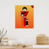 母日本のと子のアートワーク ポスター (キッチン)