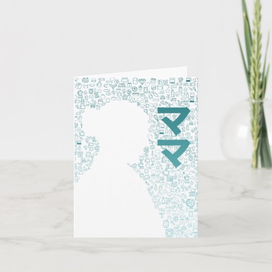 母日本のキャラクター（カタカナ） サンキューカード (正面)