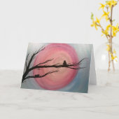 母時計のグリーティングカード カード (黄色い花)