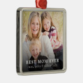母最高のがクリスマスを撮った メタルオーナメント (右)