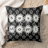 母最高のがネオンと黒の背景で主演 クッション (ブランケット)