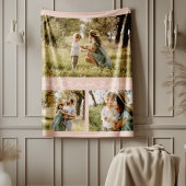 母最高のがピンク色で撮影 フリースブランケット