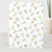 母最高のが常にワイルドフラワーのハート形の写真 カード (裏面)