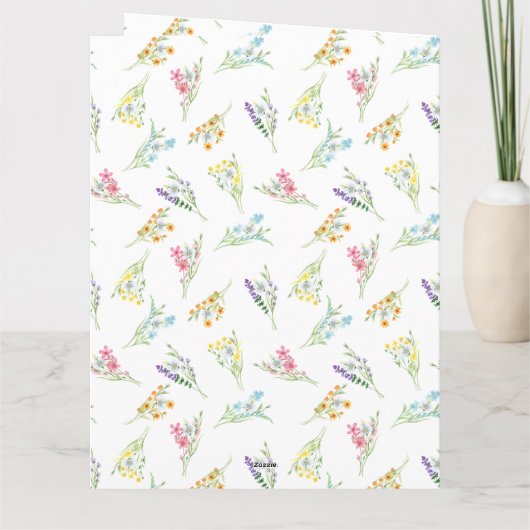 母最高のが常にワイルドフラワーのハート形の写真 カード (裏面)