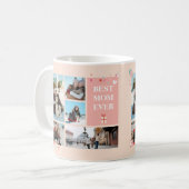 母最高のが5枚撮った母の日のコラージュ コーヒーマグカップ (正面左)