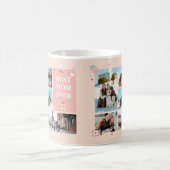 母最高のが5枚撮った母の日のコラージュ コーヒーマグカップ (中央)