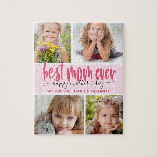 母最高のさんが母の日を写真に撮る ジグソーパズル (縦)