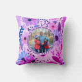 母最高のとおばあちゃん60誕生日ピンクフローラ クッション (正面)