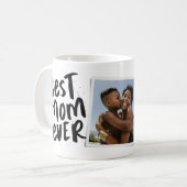 母最高のの写真モダン母の日マグカップ コーヒーマグカップ (正面左)