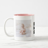 母最高のの写真モダン母の日マグカップ ツートーンマグカップ (左)