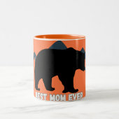 母最高のの日にかわいいコーヒーマグ ツートーンマグカップ (中央)