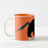 母最高のの日にかわいいコーヒーマグ ツートーンマグカップ (左)