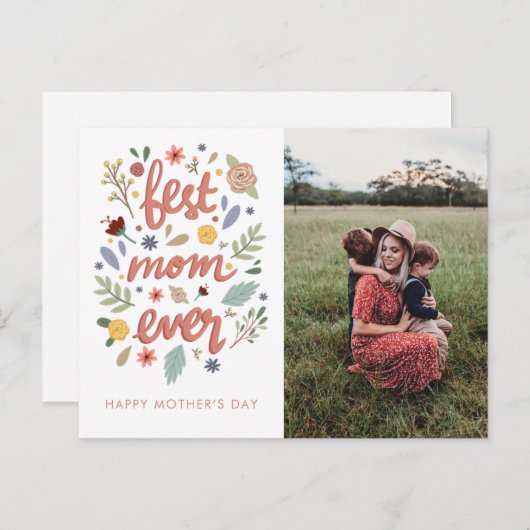 母最高のの日に母の日を撮影 シーズンポストカード (正面/裏面)