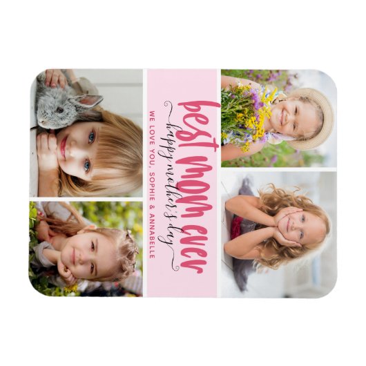 母最高のの日に母の日を撮影 マグネット (横)