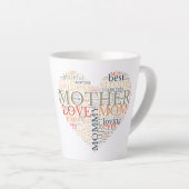 母最高のの日のハート型 カフェラテマグ (右アングル)