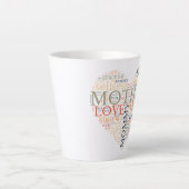 母最高のの日のハート型 カフェラテマグ (正面)