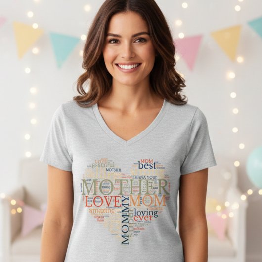 母最高のの日のハート型 Tシャツ