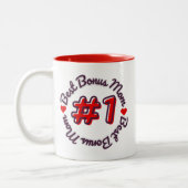 母最高のの日のボーナスママ#1 ツートーンマグカップ (左)