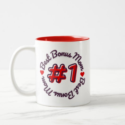母最高のの日のボーナスママ#1 ツートーンマグカップ (左)