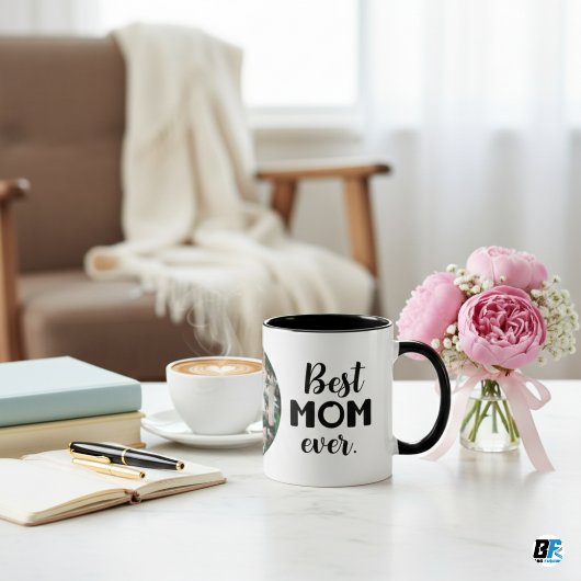 母最高のの日の贈り物「母の日の母の写真」 ツートーンマグカップ