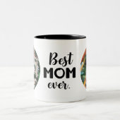 母最高のの日の贈り物「母の日の母の写真」 ツートーンマグカップ (中央)