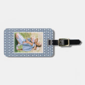 母最高のの日の青い写真 ラゲッジタグ (正面横)